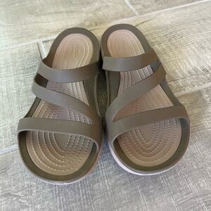 CROCS Iconic Comfort Brown Sandals